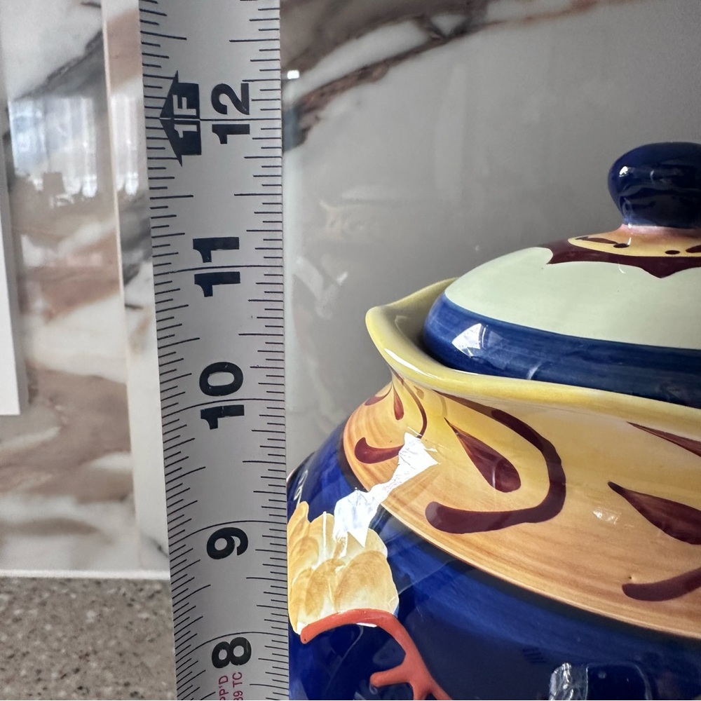Vintage Tuscany Nonni's Biscotti Hand Painted Ceramic Cookie Jar - Picture 5 of 5
